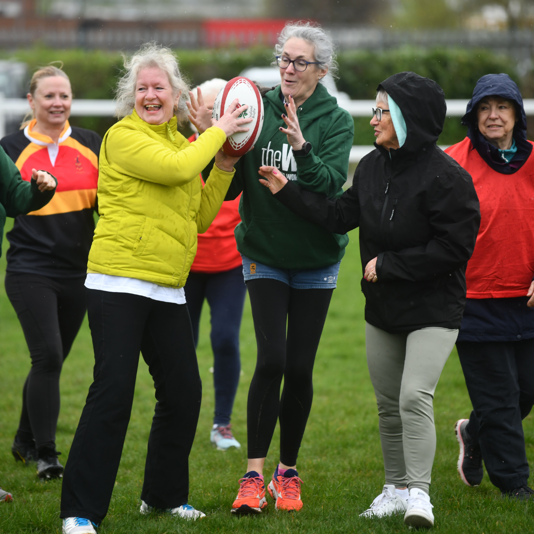 WI Members playing rugby
