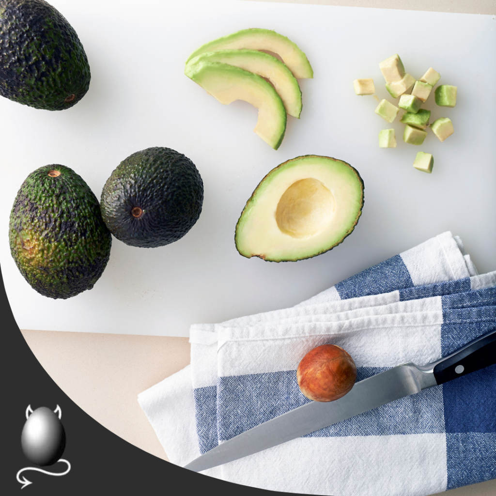 Prepared avocado - sliced and cubed