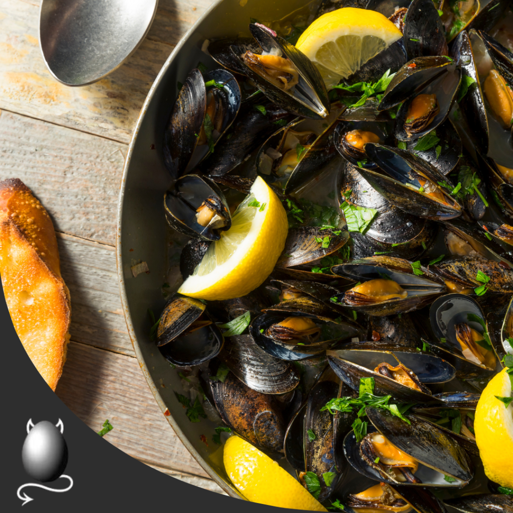 cooked mussels