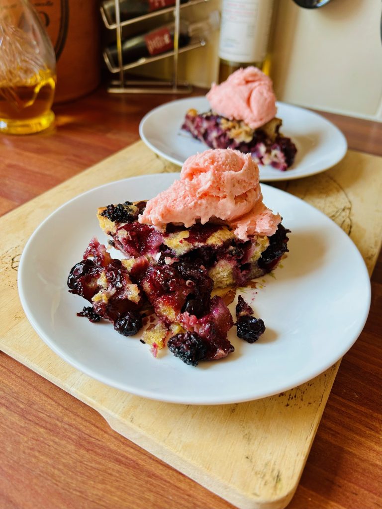 Blueberry and Blackberry Cobbler