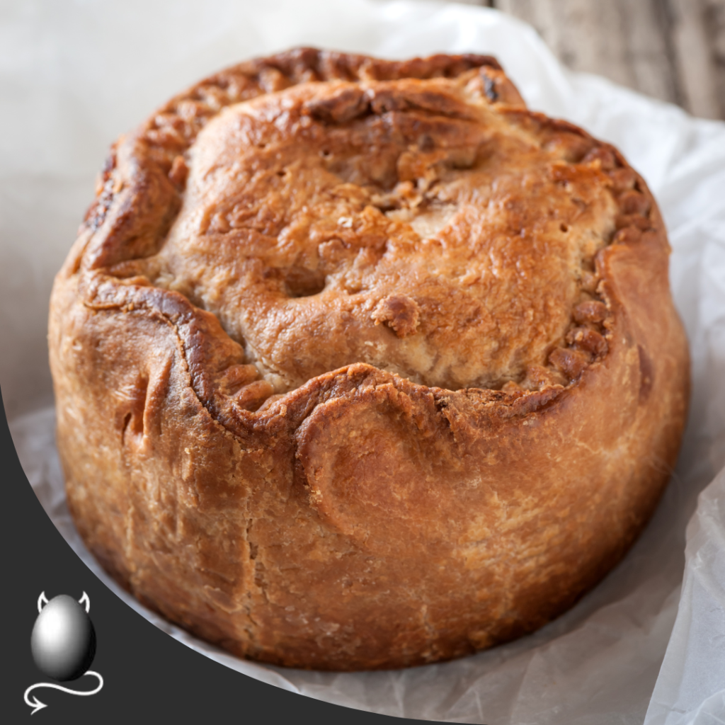 Pork pie on a plate